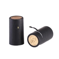 Capsules de vin en PVC thermorétractables sensibles à la chaleur de couleur noire mate