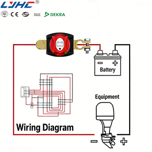 Interruptor Aislador de Batería de Coche de Alta Corriente 275A de Latón y Cobre, Accesorios de Extensión para Modificación, Interruptor Maestro de Corte de Corriente - Product Image 1