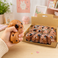 Jouet anti-stress en caoutchouc 3D en forme de capybara mignon, jouet sensoriel en caoutchouc de dessin animé, vente en gros, cadeau pour enfants