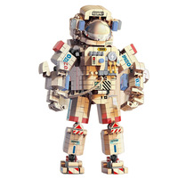 Nouveaux blocs de construction assemblés à partir de micro-particules, modèle de jouet éducatif astronaute, en coffret cadeau d'anniversaire
