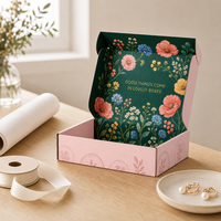 Boîte d'expédition en carton ondulé personnalisée avec logo pour bijoux, vente en gros directe d'usine OEM