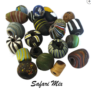 Cuentas de vidrio de Murano africanas de colores personalizados, ovaladas, sueltas a granel para la fabricación de joyas, servicio de muestra de la marca FE. - Product Image 1