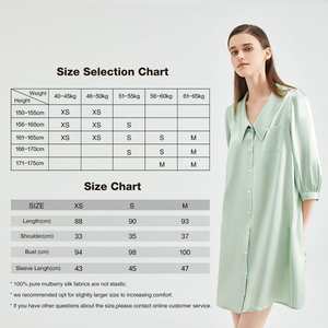 <span class=keywords><strong>Camicia</strong></span> da <span class=keywords><strong>notte</strong></span> <span class=keywords><strong>di</strong></span> <span class=keywords><strong>seta</strong></span> sexy calda personalizzata 16/19/22 gelso per le donne - Product Image 6