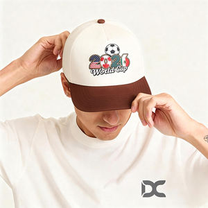 Topi Baseball Desain Baru 2026 Dua Warna, Souvenir untuk Penggemar Sepak Bola, Penutup Kepala Berkualitas Tinggi, Topi Custom dengan Cetakan Bendera USA, Kanada, Meksiko - Product Image 2