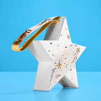 Dossiers pliables de luxe personnalisés avec logo, en forme de coffret, recyclables, pour cosmétiques, cadeaux, en papier UV brillant laminé de qualité supérieure avec poignée, pour Noël