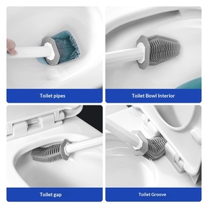 Brosse de toilette en silicone Redge, brosse de toilette sans angle mort, brosse de toilette murale, ensemble de brosses de toilette - Product Image 3