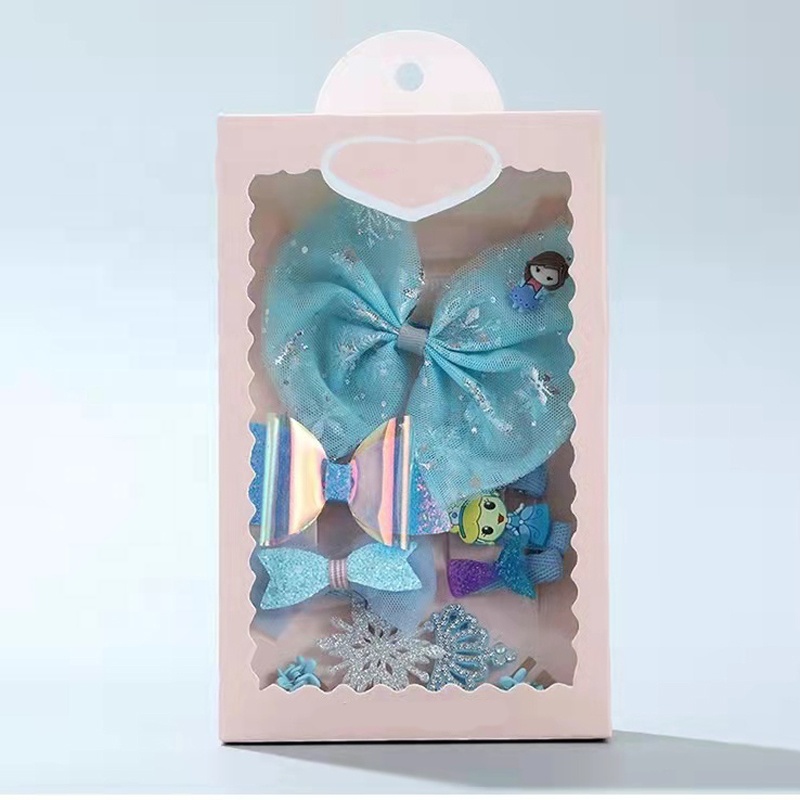 Набор детских аксессуаров для волос в Корейском стиле с бантом и зажимом для волос в виде милой принцессы Подарочная коробка для девочек 10 наборов