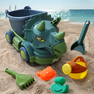 Voiture d'ingénierie de dinosaure en plastique de 41 cm Transport de voiture de Transport de dinosaure grand camion à benne avec œufs et arbres de <span class=keywords><strong>Dino</strong></span> - Product Image 5