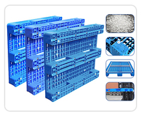 Palette en plastique HDPE Euro double face robuste, grande, empilable et réversible, pour usage intensif, en vente