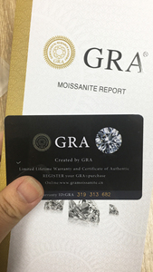 Moissanita negra <span class=keywords><strong>de</strong></span> corte redondo brillante, piedras sintéticas sueltas certificadas Gra al por mayor - Product Image 5