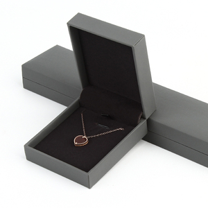 Custom Logo <b>Black</b> Grey Velvet Jewelry Packaging <b>Box</b> with Ribbon for Ring Necklace Earrings Bracelet Private Label - Product Image 5