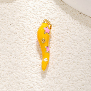 Manna Candy color cobre chapado en oro <span class=keywords><strong>pimienta</strong></span> Chile COLLAR COLGANTE encantos goteo aceite latón adornos mujer <span class=keywords><strong>chica</strong></span> joyería regalo - Product Image 4