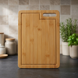 Planche à découper rectangulaire en bambou 24x34cm 1cm d'épaisseur avec poignée Planche à découper de cuisine - Product Image 5