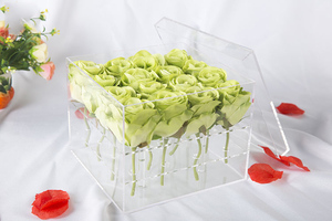 ขายใหญ่ขายส่งวันวาเลนไทน์กล่องแสดงดอกไม้อะคริลิคกุหลาบ - Product Image 4