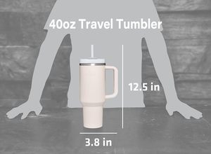 Vaso Recto de Acero Inoxidable de 20 oz, Vasos de Sublimación de Doble Pared de 20 oz con Pajita - Product Image 5