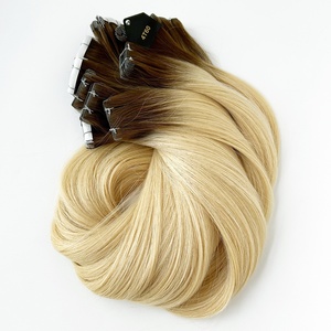 Cheveux chinois vierges Remy de qualité supérieure, 100 % cuticules intactes, super double drawn, longue durée, injection invisible, bande adhésive sans couture - Product Image 2