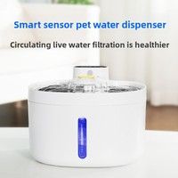 Fontaine à eau automatique ovale pour chiens et chats, alimentée par batterie, en acier inoxydable, chauffage à température constante, commande tactile intelligente