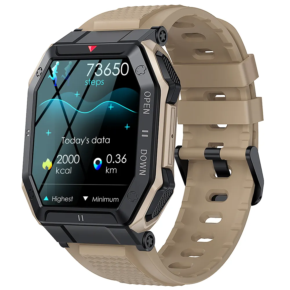 K55 jam tangan pintar olahraga K55, ponsel Bt 100 + gaya baterai 350Mah gelang pintar Pria Wanita Montre Connect jam tangan pintar