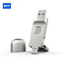 Usb-кабель с портом типа C отпечатков пальцев USB флэш-накопитель 2-в-1 интерфейс 32 Гб 64 Гб 128 ГБ 256 Гб карта памяти