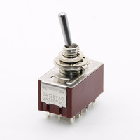 12v interrupteur à bascule étanche 2 broches 15a 250v ac à bascule mil spec