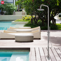 Colonne de douche prête à l'emploi en acier inoxydable 316 sur pied pour piscine et jardin