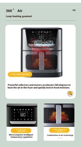 10L 사각 스테인레스 스틸 현대 에어 프라이어 <span class=keywords><strong>LCD</strong></span> 디스플레이 디지털 제어 다기능 가정용 전기 제품 - Product Image 5