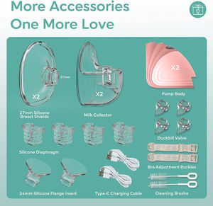 S21-Çift Taraflı Elektrikli Eller Serbest Pompası PP ve Silikon BPA İçermez 180ml Kapasiteli 3 Mod 12 Seviye USB - Product Image 5