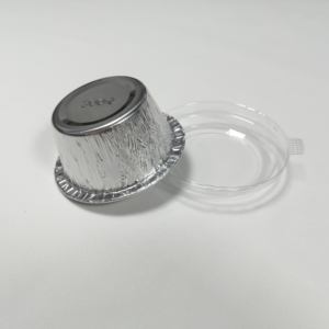 صندوق عرض رائع بوصة صحن فلان مربع كوب ثلج صغير من رقائق الألومنيوم وعاء قالب خبز من ورق القصدير مع غطاء - Product Image 3