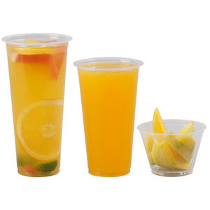 Vasos desechables para té con leche de 90 mm de diámetro con tapas con clip para bebidas frías, uso en picnics, material PP, forma cilíndrica - Product Image 2