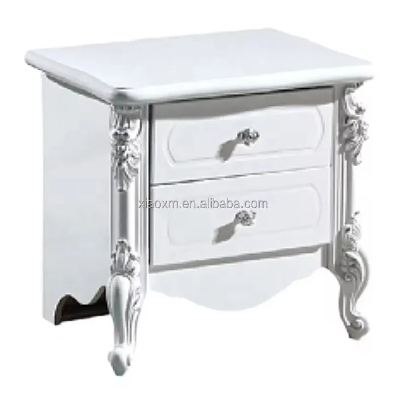 Antique Luxury night table with drawers European style home bedside table for bedroom three drawers night stand for hotel