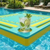 Tapis de table de mahjong flottant moderne de luxe - Matériau EVA écologique, imperméable, antidérapant, logo personnalisé, pour 4 joueurs, poker à domicile