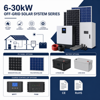 Sistem Energi Surya Off-Grid 6-30kW dengan Pengontrol MPPT Inverter Baterai 48V untuk Rumah dan Daya Terpencil
