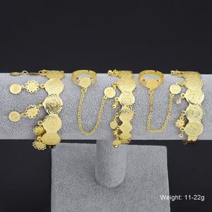 Nouveau Bracelet Femme Jxx Plaqué Or 24K en Laiton Jaune avec Anneaux – Bijoux Prix de Gros - Product Image 5