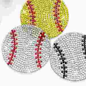 New <b>Iron</b> on Shiny Colorful Rhinestone Baseball Patch for Clothes Bag Decoration - Product Image 2