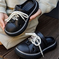Sandalias de Verano y Primavera para Mujer, con Punta Cerrada, Suela Gruesa Antideslizante, para Uso en Exteriores