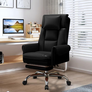 Nuova Sedia da Ufficio Ergonomica <span class=keywords><strong>Bosnia</strong></span> con Schienale Alto, Comoda, Moderna, Lussuosa, Nera, Regolabile, con Ruote - Product Image 2