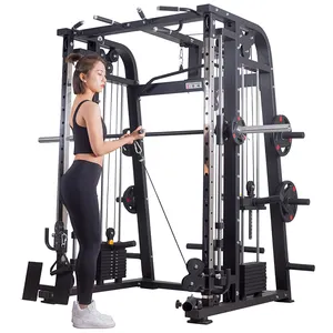 Wholesale Gym Equipment Body Building Power Cage Squat Rack Multifunction Smith Machine Gym