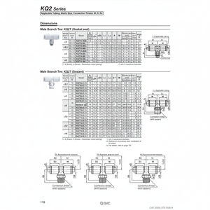 นิวเมติกส์แบบสัมผัสเดียว KQ2T04-02NS ชิ้นส่วนนิวเมติก SMC - Product Image 1