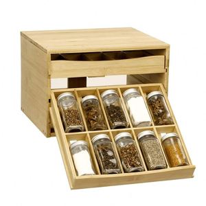 <b>Kitchen</b> Organizer 3 Tier Bamboo Spice Drawer Organizer - Product Image 1