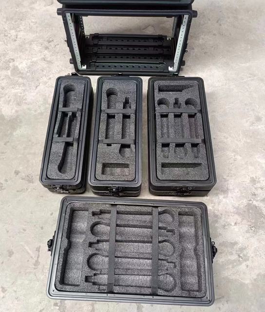 Custom LOGO Pro Audio Video Accessories Rack Case 2u 3u 4u 6u Plastic 19inch Flight Case