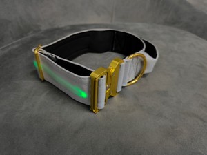 Collare per Cani LED Tattico con Fibbia a Sgancio Rapido da 5cm, Resistente, Morbido, Personalizzabile in Nylon, Motivo Uniforme - Product Image 3