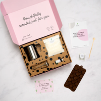 Kit de démarrage pour cire fondante PLANT FUN pour la création artisanale à domicile avec moules carrés et huiles parfumées