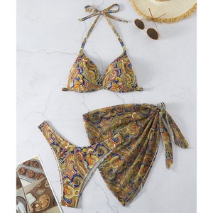 ชุดบิกินี่เซ็กซี่แบบ 2 ชิ้น สายผูกคอ ผ้าแห้งเร็ว บราดันทรง สายวีสตริง ผ้ายืดสแปนเด็กซ์/โพลีเอสเตอร์ ชุดว่ายน้ำสำหรับผู้หญิง - Product Image 2