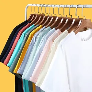 모조리 블루 워터 코튼-미국 크기 EU 크기 230gsm 면 티 셔츠를 가진 100% 년 면에 있는 보통 색깔 남자의 짧은 소매 o 목 및 크루넥 티 t-셔츠