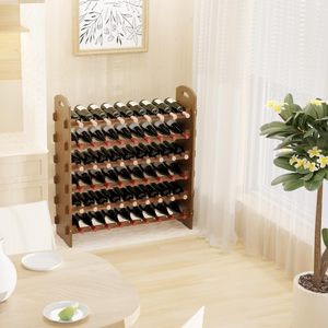 Estante creativo para almacenamiento de vinos, estantería de exhibición de varios niveles para el suelo, estantería para vinos para la sala de estar, soporte para botellas, gabinete para vinos - Product Image 3