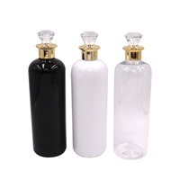 Emballage personnalisé vide pour après-shampoing/shampoing, flacon cosmétique en plastique PET 150ml/250ml/300ml, bouchon à disque doré, pompe multicolore