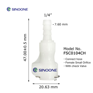Sinoone nhỏ lỗ hose barb In-Line khớp nối cơ thể nam chèn nữ nhựa nhanh chóng ngắt kết nối phụ kiện với van kiểm tra - Product Image 6