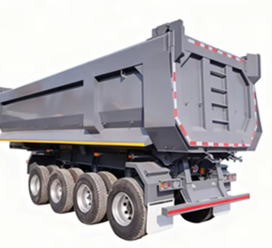 3 Axle 60Ton U-Shaped Rear Dump Semi <b>Trailer</b> Heavy Duty 30T-100T Steel Material - Product Image 2
