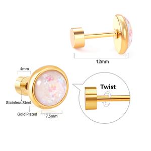 ต่างหูสตั๊ดรูปดาวสแตนเลสสำหรับผู้หญิงขายส่งแฟชั่น - Product Image 3