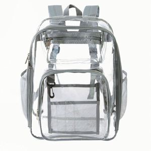 Custom PVC Transparent <b>Backpack</b> With Logo Wholesale <b>Large</b> <b>Capacity</b> Waterproof Unisex <b>Backpack</b> - Product Image 3